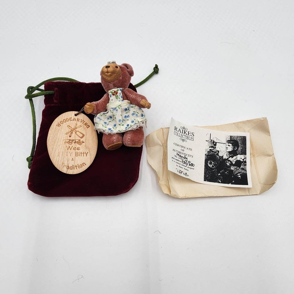 Vintage Robert Raikes Wee Itty Bitty Mandy Bear Limited Edition 450/650 3.5"